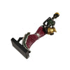 Hand-painted resin statue of an African tribal lady with gold accents.