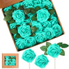 Artificial Foam Roses with Stems for Wedding & Home Décor