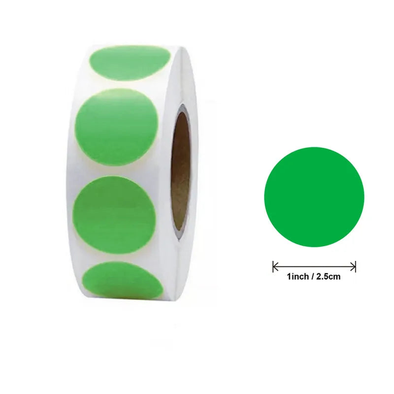 Roll of heart-shaped green seal stickers for crafting and packaging