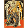 Anime artwork featuring a blonde character with a skull mask and armor, set against a dark background.