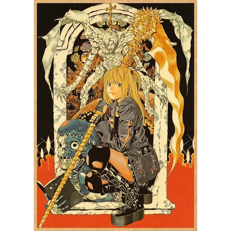 Anime artwork featuring a blonde character with a skull mask and armor, set against a dark background.