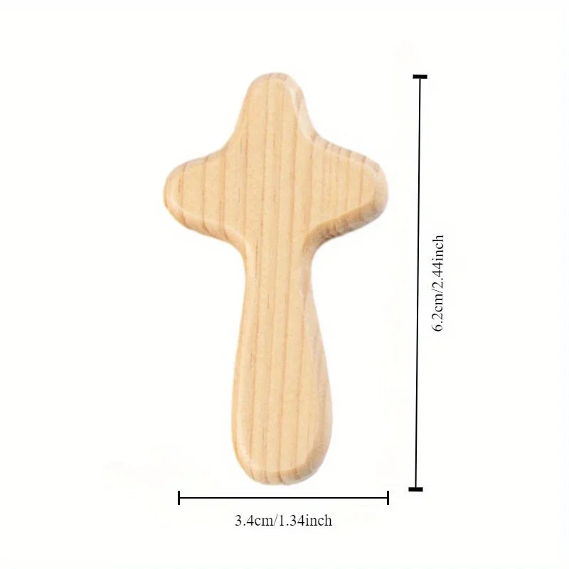 Set of 5 Wooden Pocket Prayer Crosses