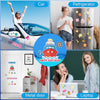 A set of magnets featuring a cruise ship design and birthday messages on various items like a car, refrigerator, metal door, 