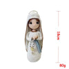 Handcrafted Virgin Mary crochet doll with a white garment and a veil