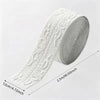 Roll of white self-adhesive PVC corner trim with a 3D textured edge shown diagonally.