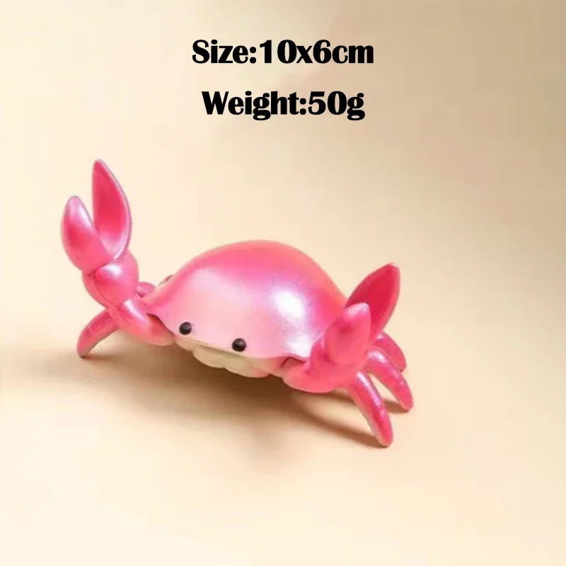 Pink crab-shaped desk organizer with pen and phone holder