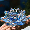 Crystal Lotus Flower Feng Shui Decorative Ornament
