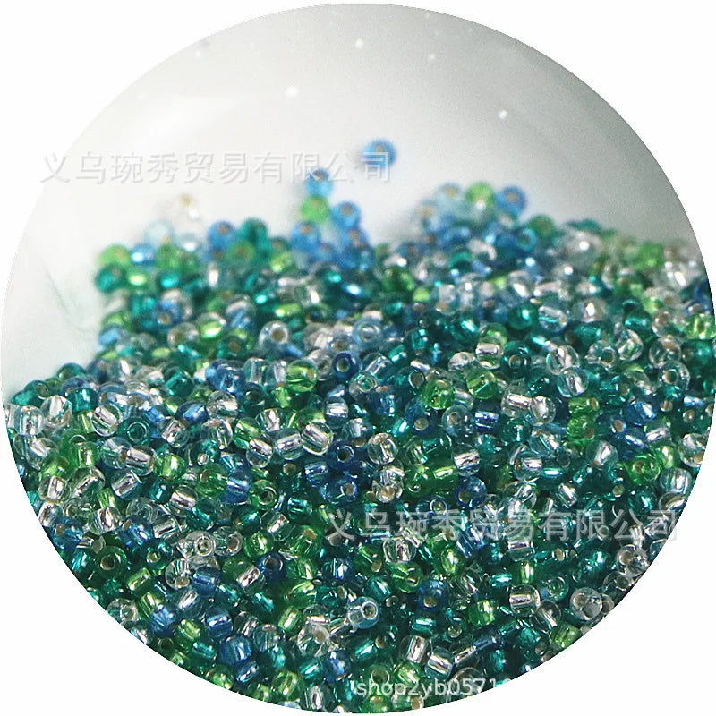 Silver Rice Glass Beads for Jewelry Making