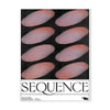 A canvas print featuring a repeating pattern of red and black diagonal lines on a dark background.