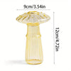 Mushroom-Shaped Glass Hydroponic Vase with Colorful Finish