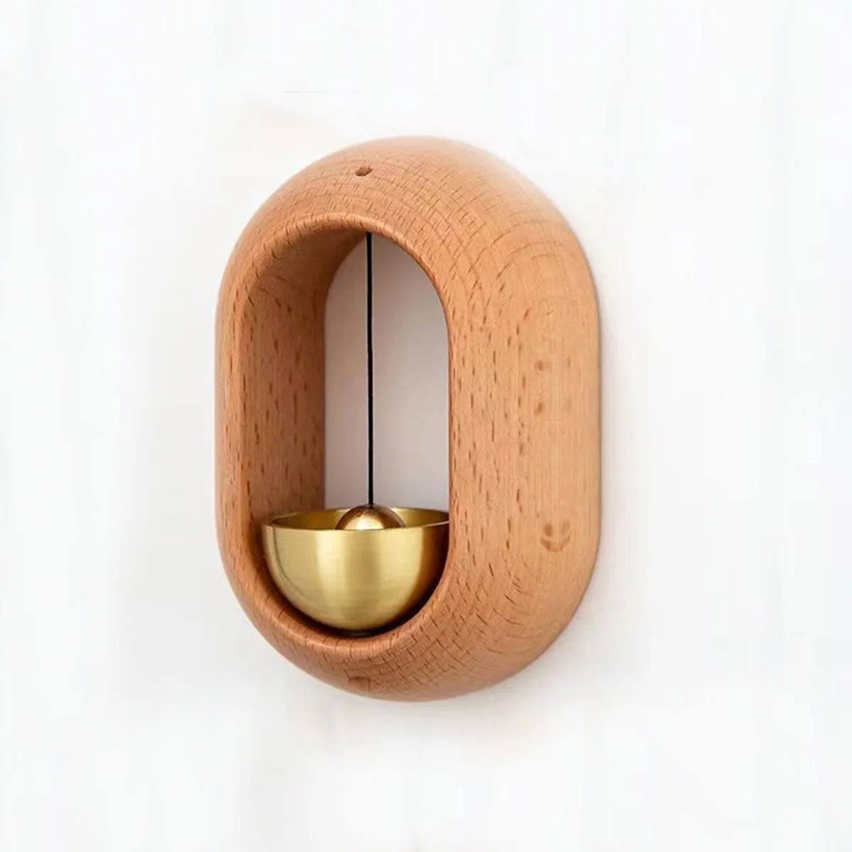 Wooden Copper Wind Chime Door Bell with Magnetic Mount