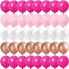 Rose Pink Metallic Latex Balloons for Parties & Celebrations