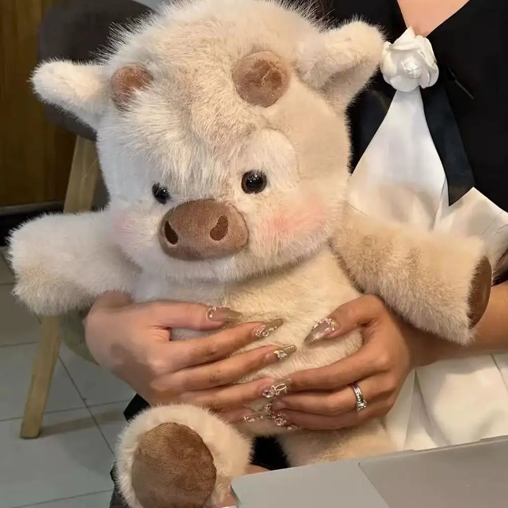 Adorable Running Pig Plush Toy – Soft Calf Stuffed Animal Pillow, 17.7 Inches