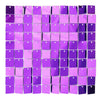 A grid of iridescent purple and violet sequin shimmer wall panels for a sparkling backdrop.
