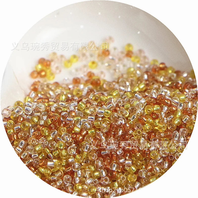Silver Rice Glass Beads for Jewelry Making
