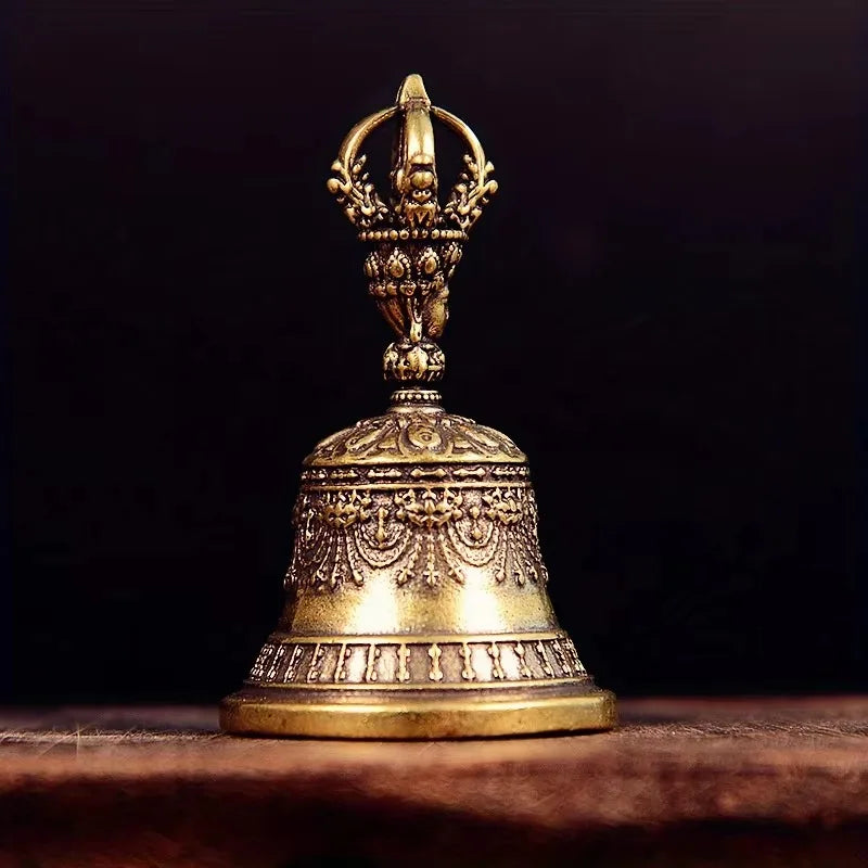 Tibetan Bronze Decorative Bell with Keychain