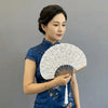 Vintage Lace Folding Hand Fan with Tassels