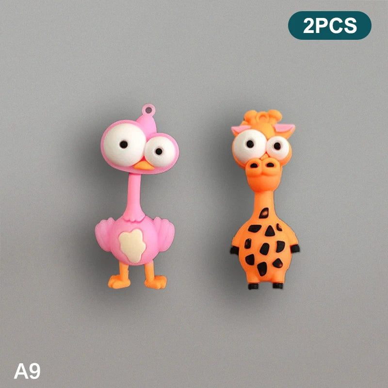 Cartoon Animal Fridge Magnets – Cute Decorative Magnets for Kitchen, Office & More
