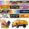 Autocollants magnétiques arc-en-ciel fierté pour voiture et frigo avec divers slogans de fierté gay