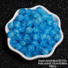 8mm Multicolor Glitter Resin Beads - 50 Pack for Jewelry Making