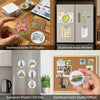A collection of clear acrylic fridge magnets featuring various designs for a Southeast Asian kitchen and studio.