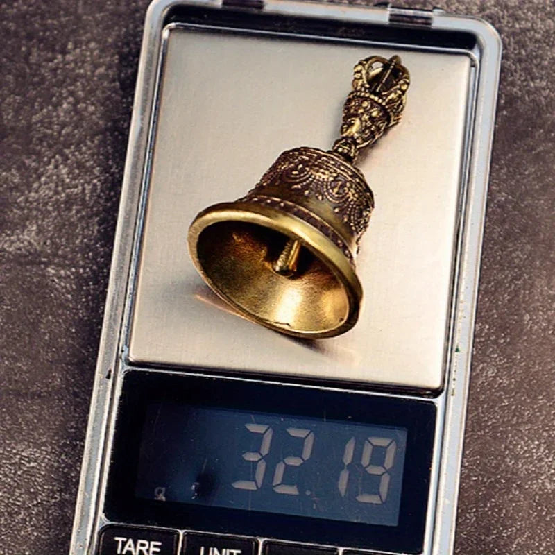 Tibetan Bronze Decorative Bell with Keychain