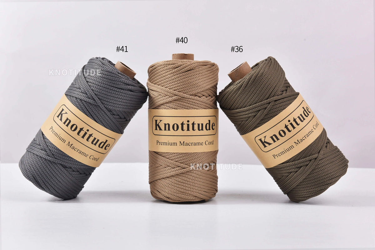 4mm Polyester Macrame Cord - 300g Spool for Knitting & DIY Crafts