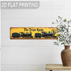 Vintage retro metal street sign depicting a train room scene for wall decor