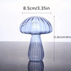 Mushroom-Shaped Glass Hydroponic Vase with Colorful Finish