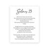 A canvas wall art print featuring the Spanish Bible verse Psalm 23 in elegant script on a white background.