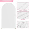 White arch backdrop stand cover fabric showing various textures and details