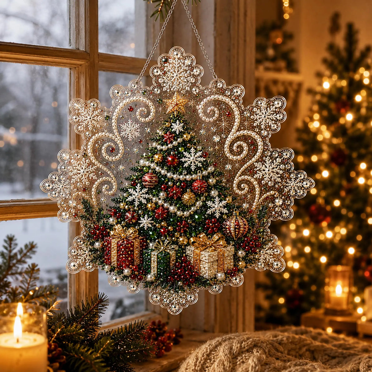 Santa Claus Pearl Diamond Painting Kit – Festive DIY Craft for Adults