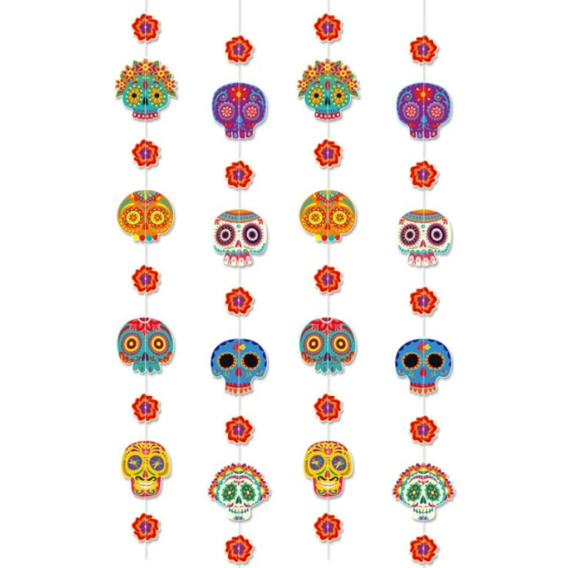 Day of the Dead Skull Garland Hanging Decorations