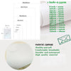A roll of white canvas material used for printing wall art, with various size options listed.