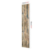 Vertical rectangular wood grain self-adhesive decal measuring 15cm (5.91 inches) long