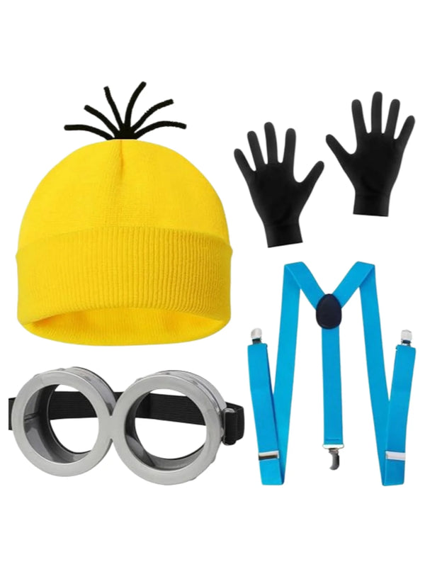 Halloween Costume Hat, Gloves & Glasses Strap Set