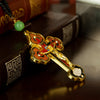 Orthodox Crucifix Cross Necklace with Rosary Beads