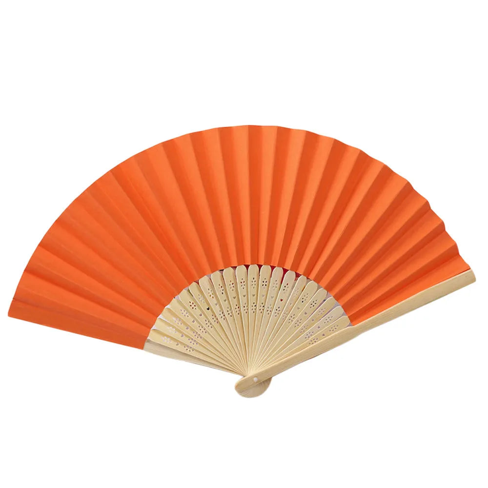 Elegant Foldable Bamboo Hand Fan for Weddings & Parties