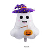 Large Halloween foil balloon featuring a purple bat, pumpkin, ghost, and monster designs.