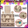 A tiered wooden memory box for Día de los Muertos featuring intricate patterns and a photo display.