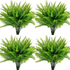 Two artificial Boston fern bushes in vibrant green foliage for indoor and outdoor decor