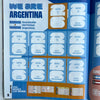 A box of Panini 2026 FIFA World Cup Official Sticker Collection featuring Argentine players and team numbers.