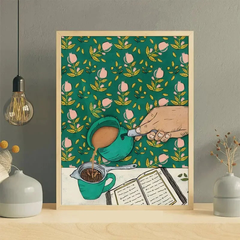 Tea Lovers Canvas Wall Art – Modern Kitchen Decor