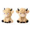 A pair of light beige silicone goat figurines with black accents for jewelry making and DIY crafts