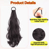 Long black hair extensions with a seamless high elasticity rubber band and fluffy high-temperature hair