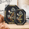 Antique Gilded Resin Photo Frame with Ornate Relief Design