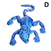 A blue spherical cat figurine fidget toy with raised claws and a serpentine tail.