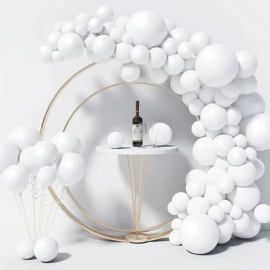 Matte White Balloon Variety Pack for Parties and Events