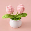 Handmade Crochet Sunflower in Pot – Decorative Knitted Artificial Plant