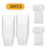 Clear Plastic Mini Dessert Cups with Spoons – Square Parfait & Appetizer Bowls for Parties